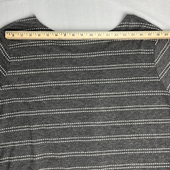 Always Indigo twist front short sleeve top gray white soft ladies Size 3x - Picture 7 of 9